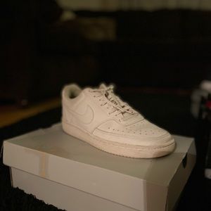 White Nike Air Force ones